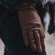 Women's silk lined leather gloves TAUPE