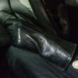 Women's hairsheep leather gloves lined with lamb fur BLACK - only size 6,5