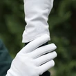 Women's leather gloves. wool lined WHITE