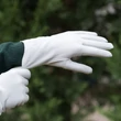 Women's leather gloves. wool lined WHITE