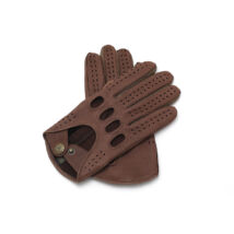 Men's deerskin leather driving gloves BROWN