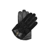 Men's suede-nappa leather driving gloves BLACK