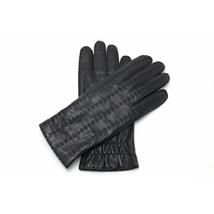 Men's hairsheep leather gloves lined with wool BLACK