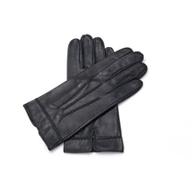 Men's hairsheep leather gloves lined with silk BLACK