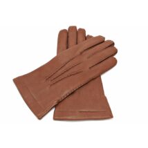 Men's deerskin leather gloves with wool lining WALNUT