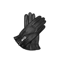 Men's deerskin leather gloves with wool lining BLACK