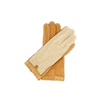 Men's deerskin leather unlined gloves TAN