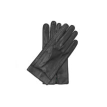 Men's hairsheep leather gloves lined with silk BLACK