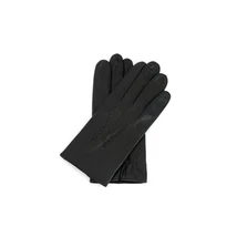 Men's hairsheep leather gloves lined with silk BLACK
