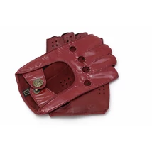 Women's hairsheep leather fingerless gloves RED(LAK)