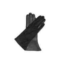 Women's silk lined leather gloves BLACK
