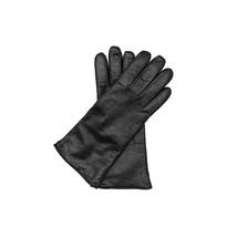 Women's hairsheep leather gloves lined with wool BLACK