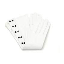 Women's long unlined leather gloves WHITE