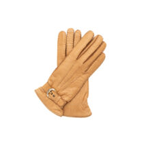 Women's deerskin leather gloves with wool lining TAN