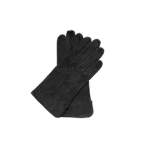 Women's suede leather unlined gloves BLACK