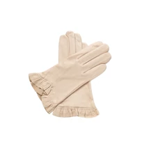 Women's silk lined leather gloves BEIGE