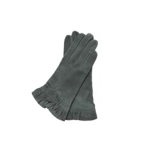 Women's silk lined suede leather gloves SHALE