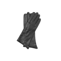 Women's hairsheep leather gloves lined with wool BLACK