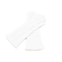 Women's hairsheep leather gloves lined with wool WHITE
