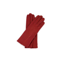 Women's silk lined leather gloves RED