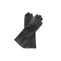 Women's silk lined leather gloves BLACK