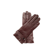 Women's hairsheep leather gloves lined with wool WINE