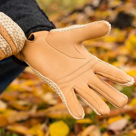 Men's deerskin leather unlined gloves TAN: 1-1267KF-1-1 TAN