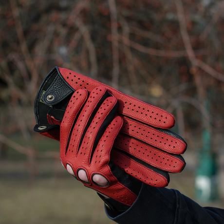 Men's deerskin leather driving gloves 