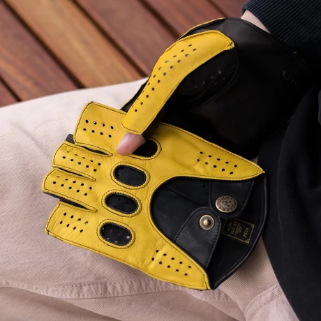 Yellow And Black Fingerless Gloves DeWalt DPG23L EU Performance