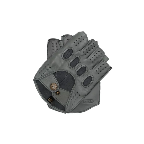 Férfi, juhnappa bőr, ujjatlan kesztyű SZÜRKE