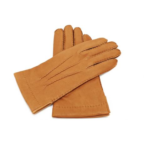 Men's deerskin leather gloves with wool lining
