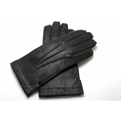 Men's deerskin leather gloves with rabbit fur lining