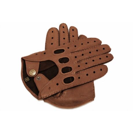 Men's deerskin leather driving gloves WALNUT