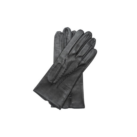 Men's hairsheep leather unlined gloves BLACK