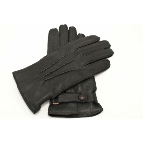 Men's deerskin leather gloves lined with lamb fur
