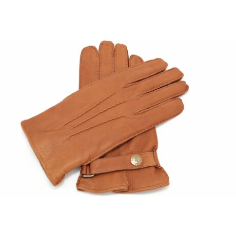Men's deerskin leather gloves lined with wool