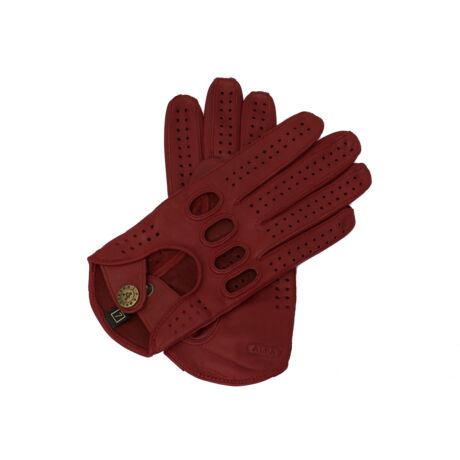 Women's hairsheep leather driving gloves RED