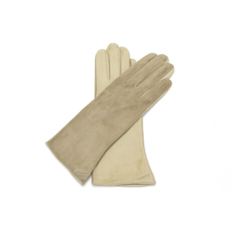 Women's silk lined leather gloves BEIGE(V)