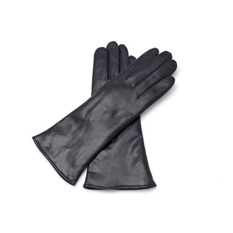 Women's hairsheep leather gloves lined with wool BLACK