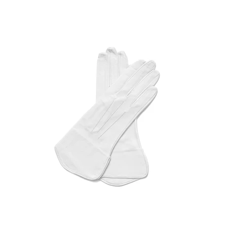 Women's silk lined leather gloves WHITE