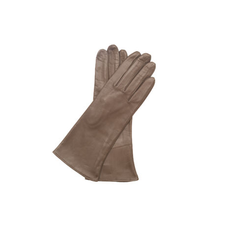 Women's silk lined leather gloves TAUPE