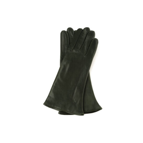Women's hairsheep leather gloves lined with wool GREEN