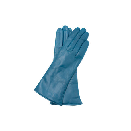 Women's hairsheep leather gloves lined with wool BLUE
