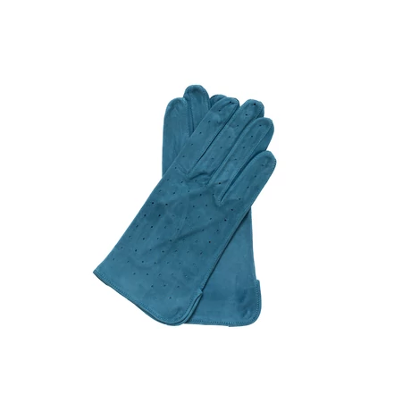 Women's suede leather unlined gloves BLUE