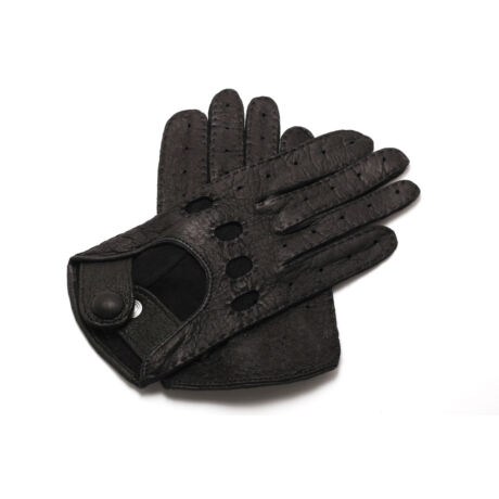 Women's peccary leather driving gloves BLACK