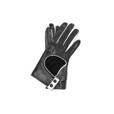 Women's hairsheep leather unlined gloves BLACK(W)