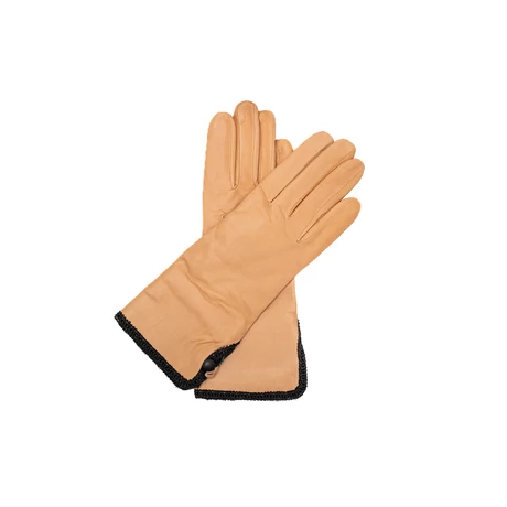 Women's hairsheep leather gloves lined with wool TAN