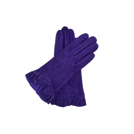 Women's silk lined suede leather gloves IRIS