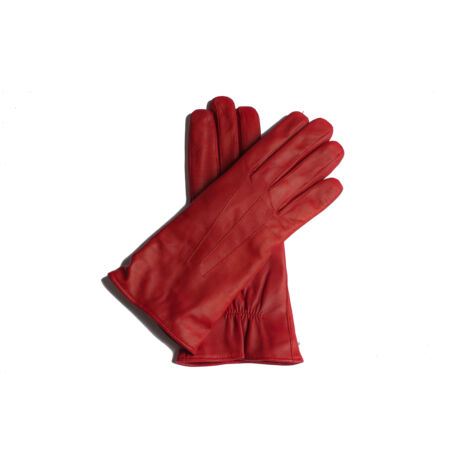 Women's leather gloves lined with wool