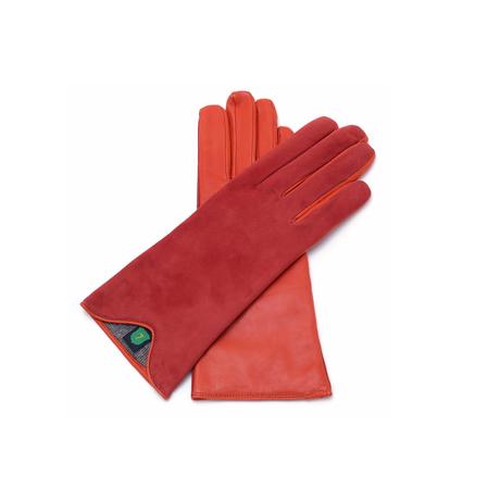 orange wool gloves